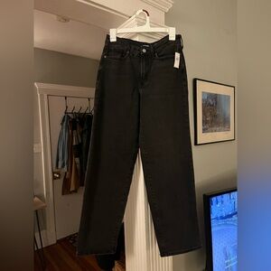 Old Navy Women's High Rise O.G. Loose Black Wash Jeans